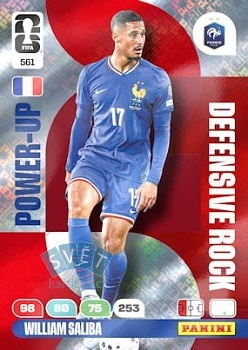 William Saliba France Panini FIFA World Cup 2026 Adrenalyn XL Defensive Rocks #561